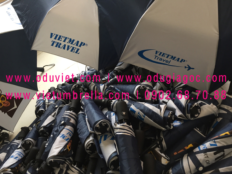 xưởng sản xuất ô dù cầm tay in logo quảng cáo